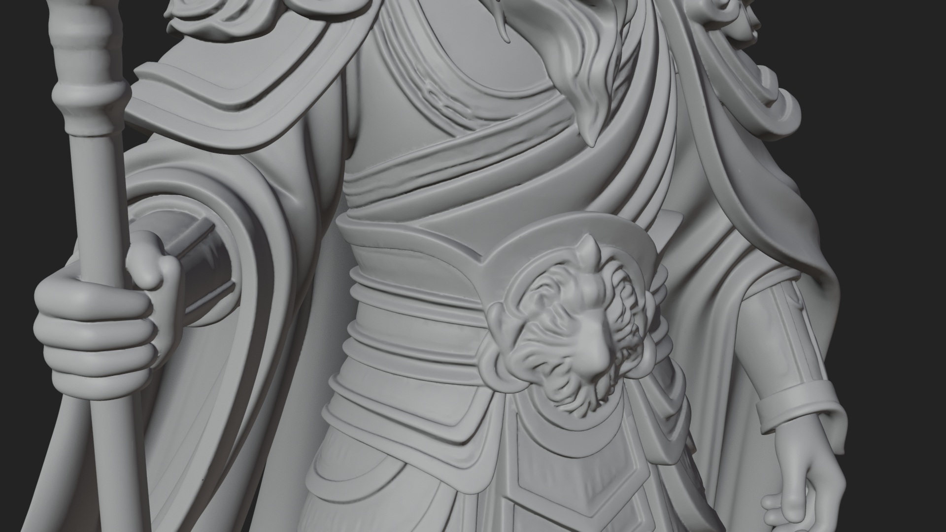 Crowned Skeleton King Statue Design 19 3D Print Model 3D Model