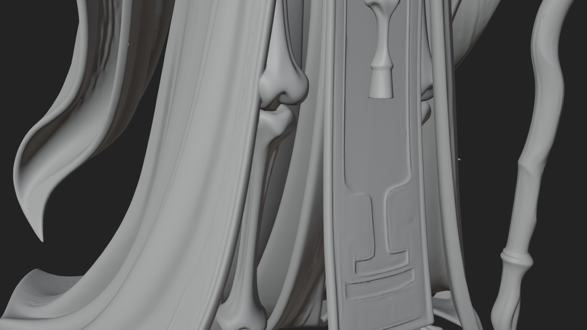 Crowned Skeleton King Statue Design 20 3D Print Model 3D Model