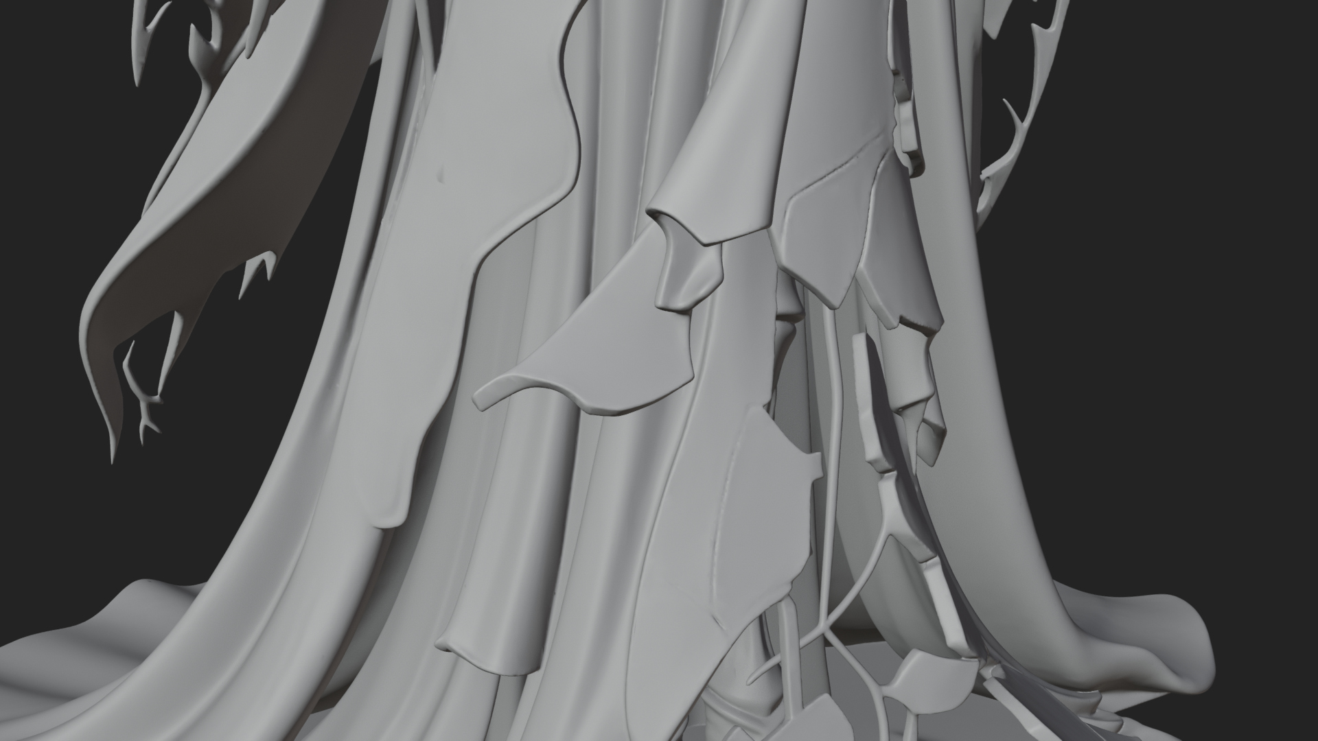 Crowned Skeleton Queen Statue Design 3 3D Print Model 3D Model