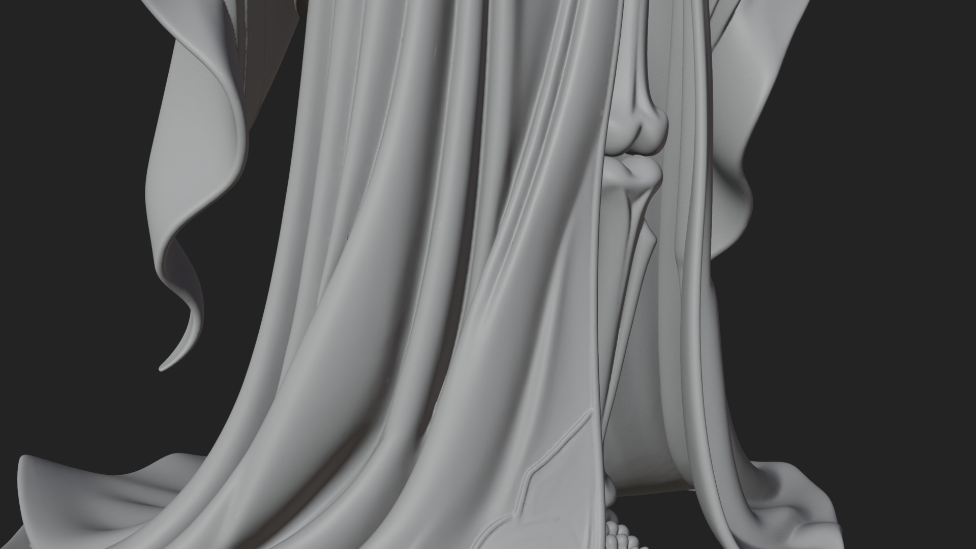 Crowned Skeleton Queen Statue Design 5 3D Print Model 3D Model