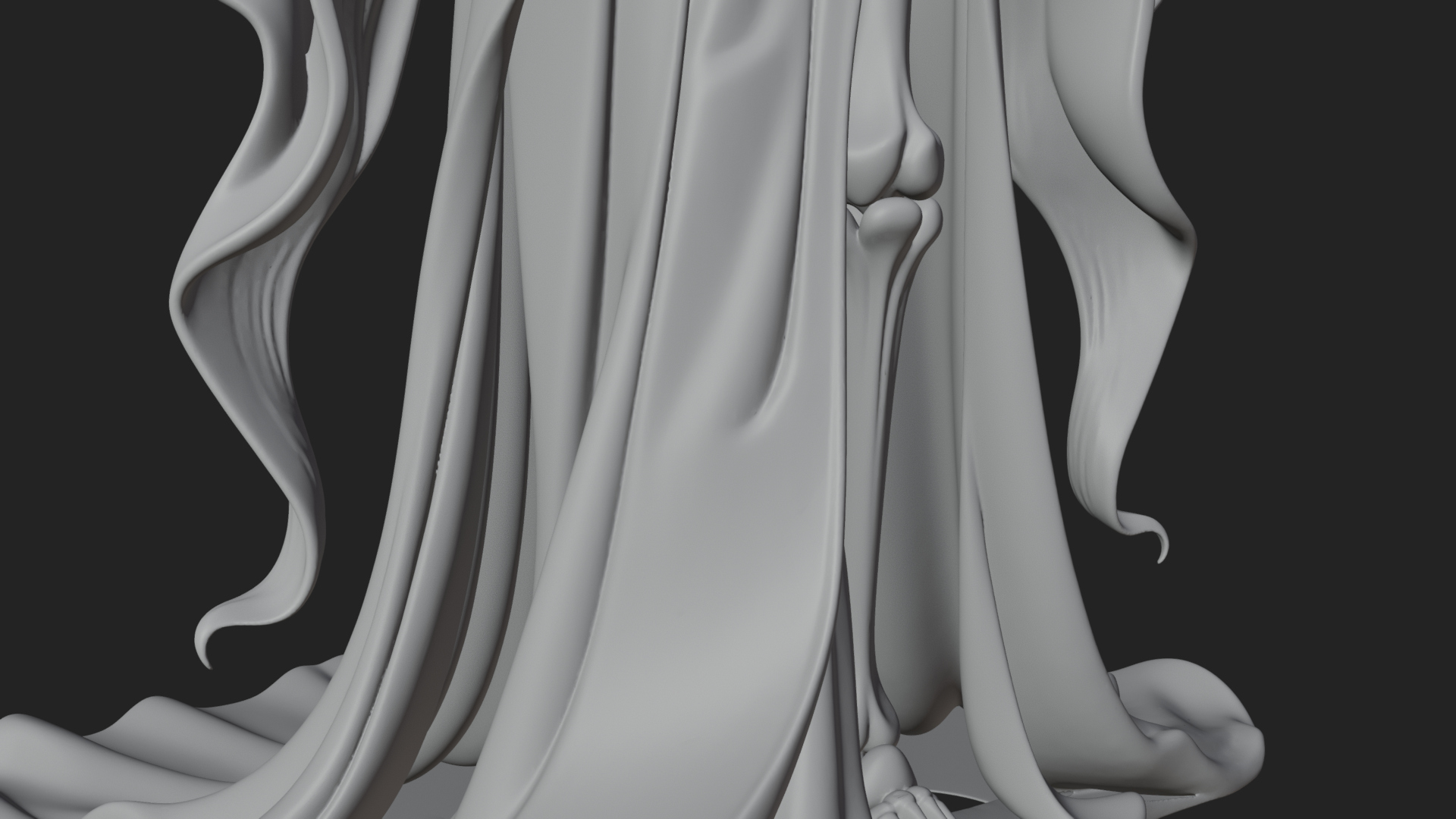 Crowned Skeleton Queen Statue Design 7 3D Print Model 3D Model