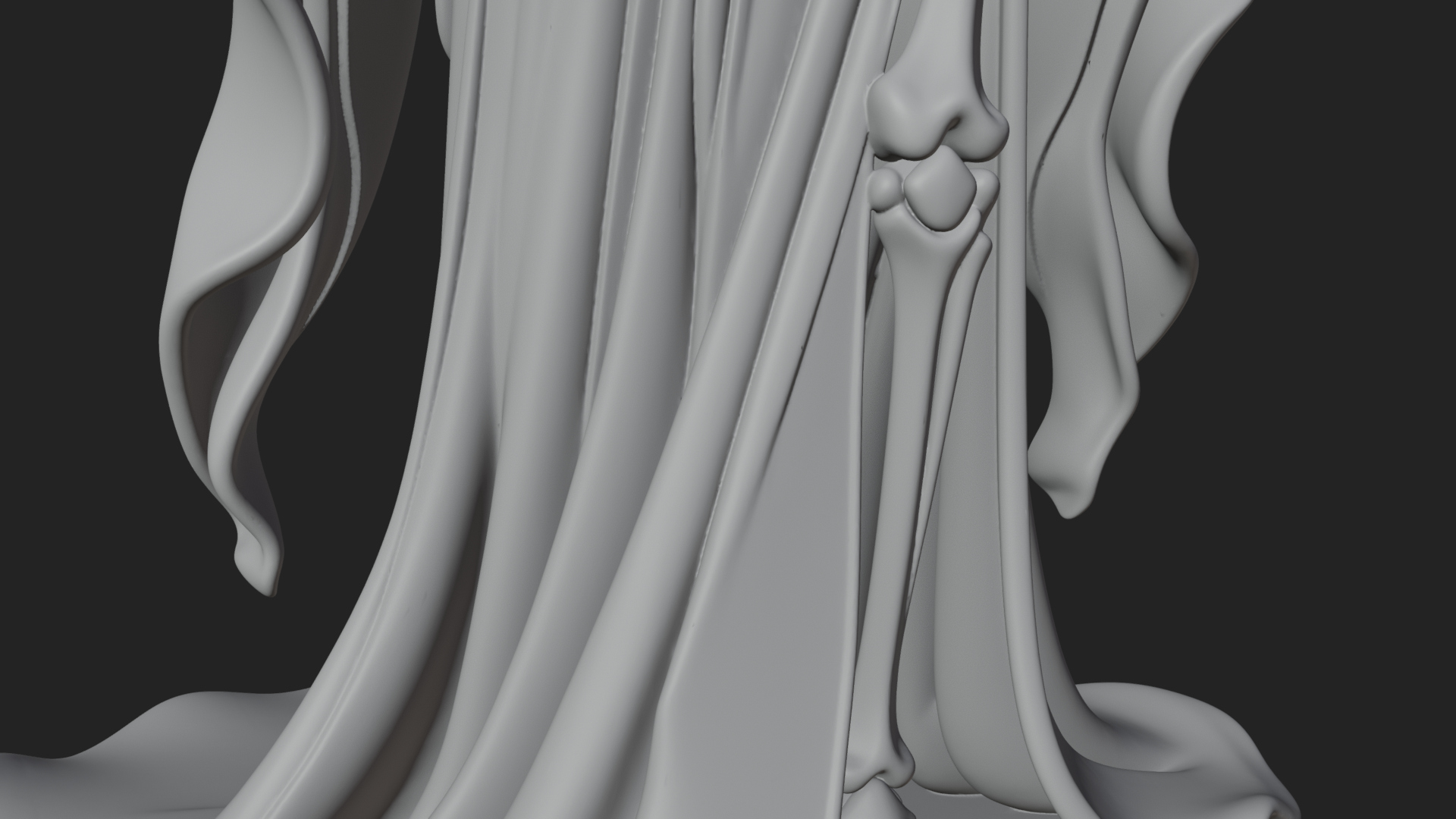 Crowned Skeleton Queen Statue Design 8 3D Print Model 3D Model
