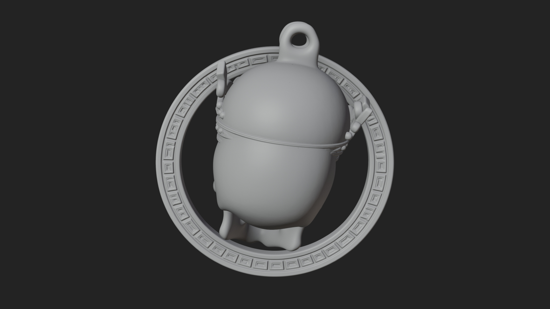 Crowned Skull Oval Relief Plaque Design 10 3D Print Model 3D Model