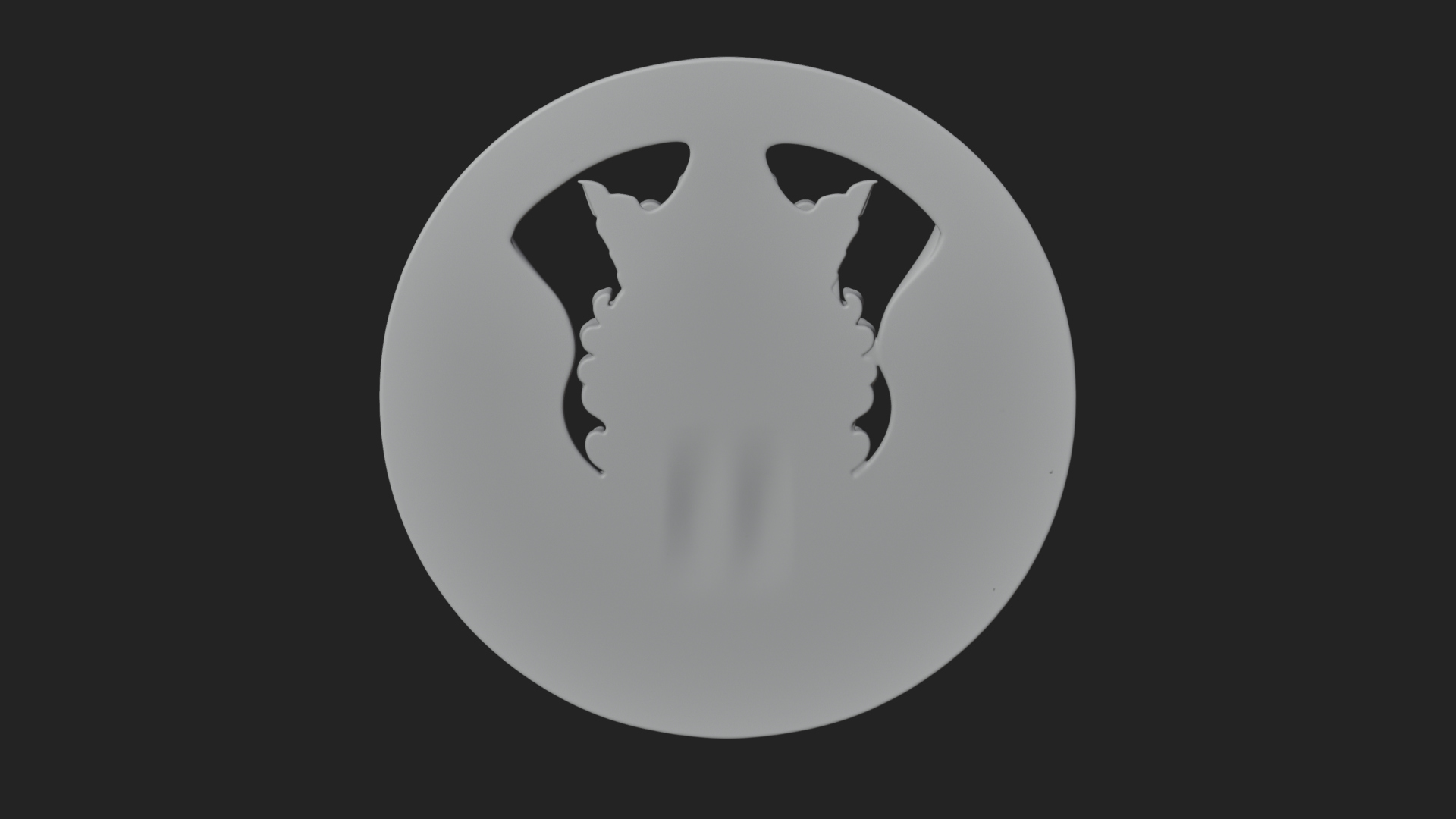 Crowned Winged Angel Oval Plaque Design 8 3D Print Model 3D Model