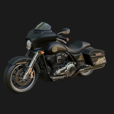 Cruiser Motorcycle Model Design 15 3D Print Model