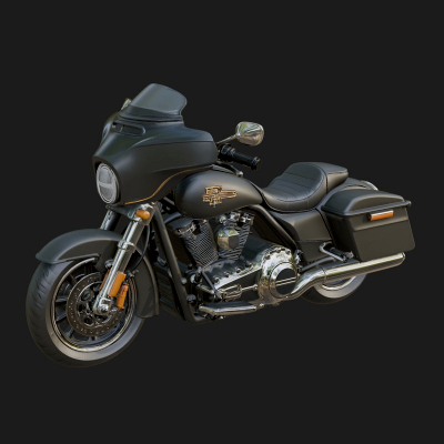 Cruiser Motorcycle Model Design 2 3D Print Model