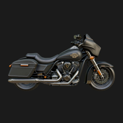 Cruiser Motorcycle Model Design 3 3D Print Model