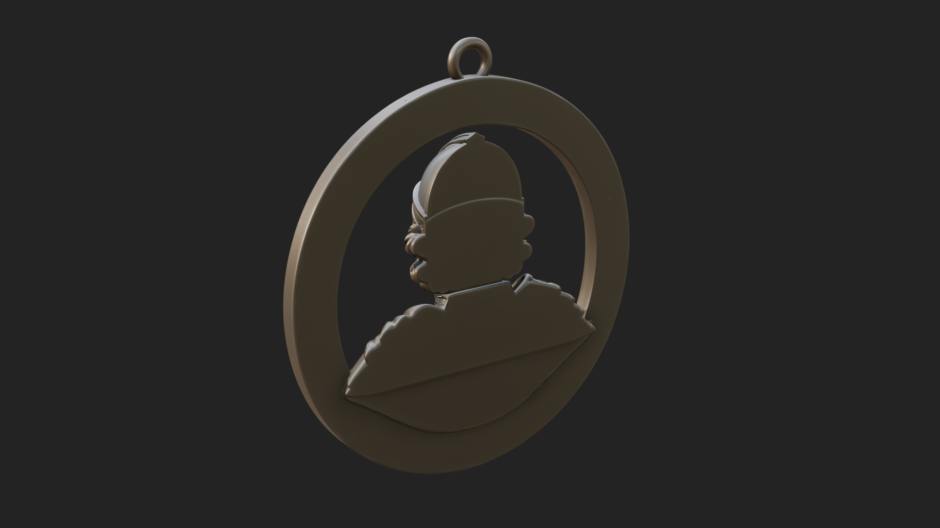 Crusader Knight Oval Plaque Design 1 3D Print Model 3D Model