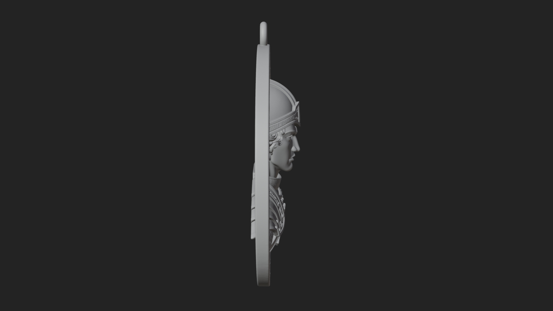 Crusader Knight Oval Plaque Design 1 3D Print Model 3D Model