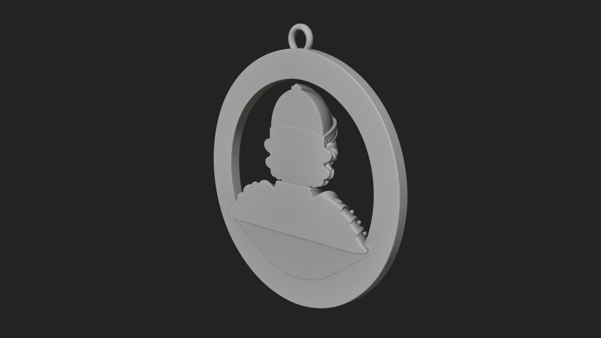 Crusader Knight Oval Plaque Design 1 3D Print Model 3D Model