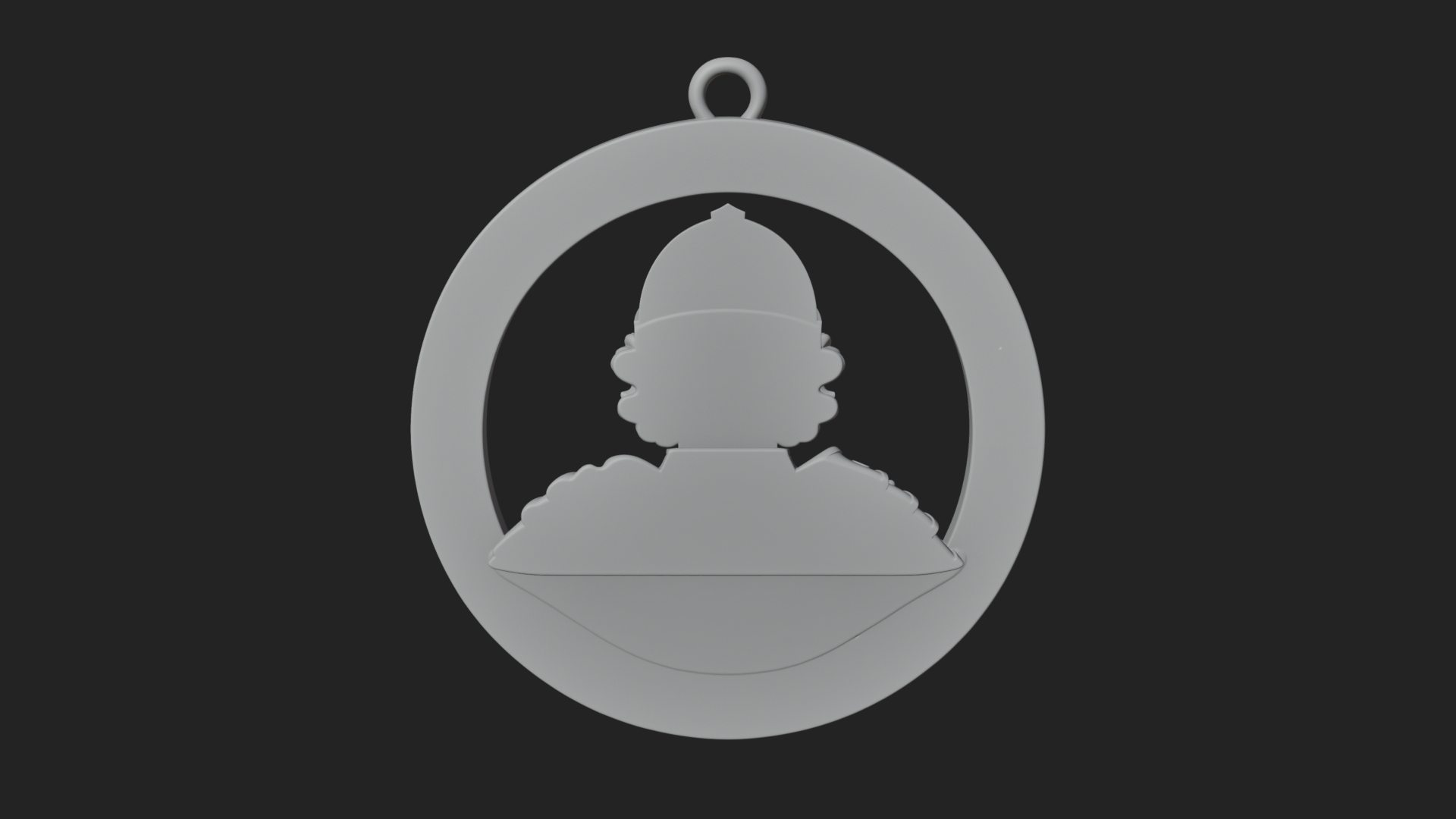 Crusader Knight Oval Plaque Design 1 3D Print Model 3D Model