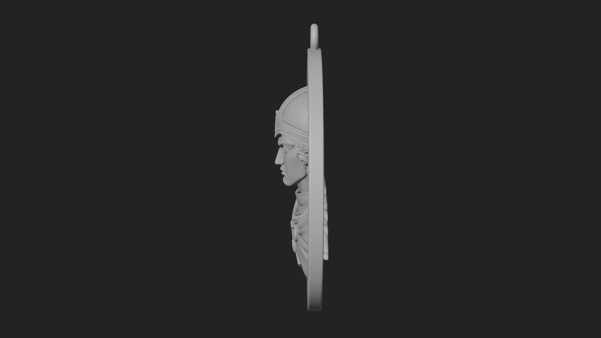 Crusader Knight Oval Plaque Design 1 3D Print Model 3D Model