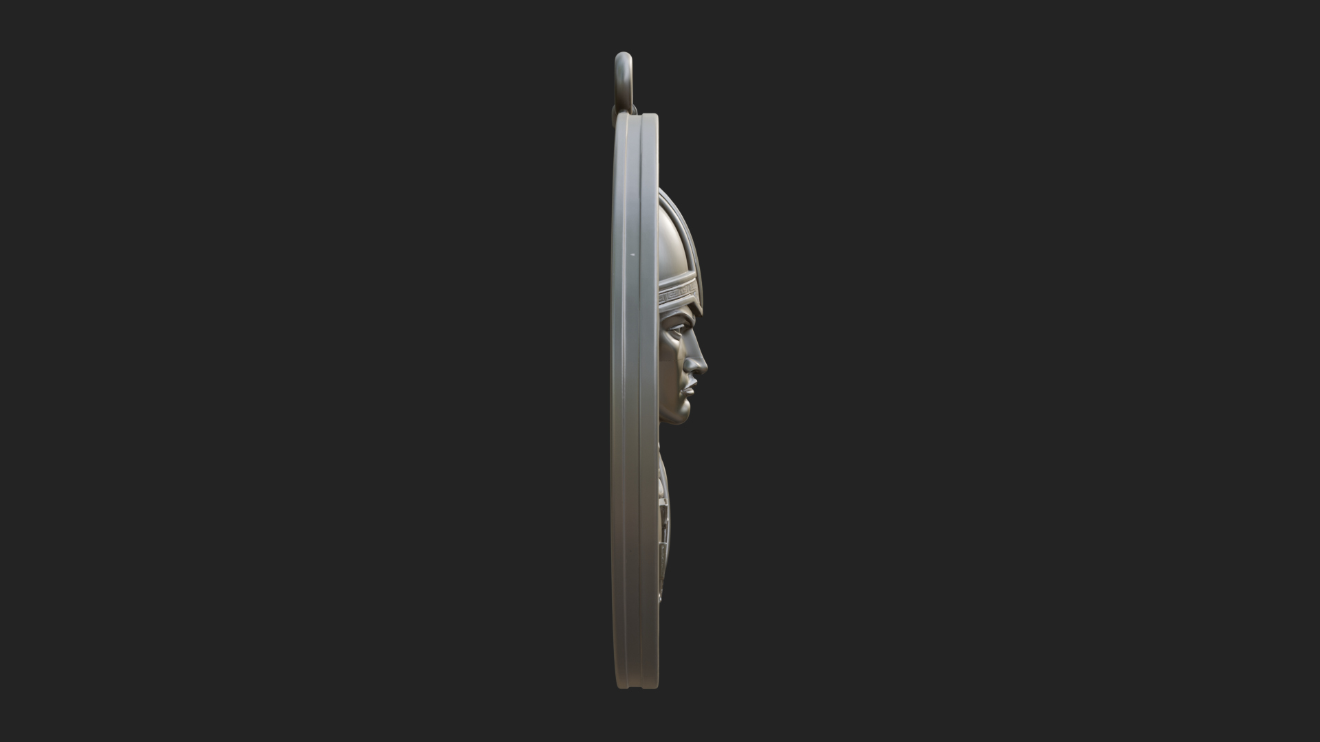Crusader Knight Oval Plaque Design 2 3D Print Model 3D Model