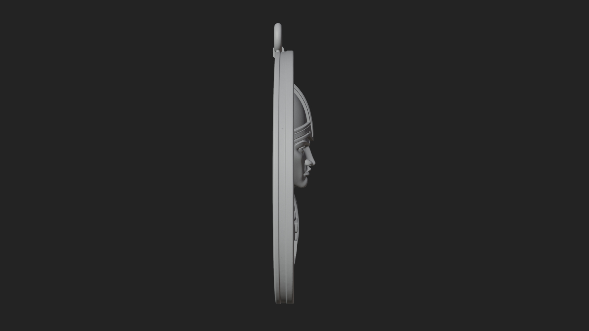 Crusader Knight Oval Plaque Design 2 3D Print Model 3D Model