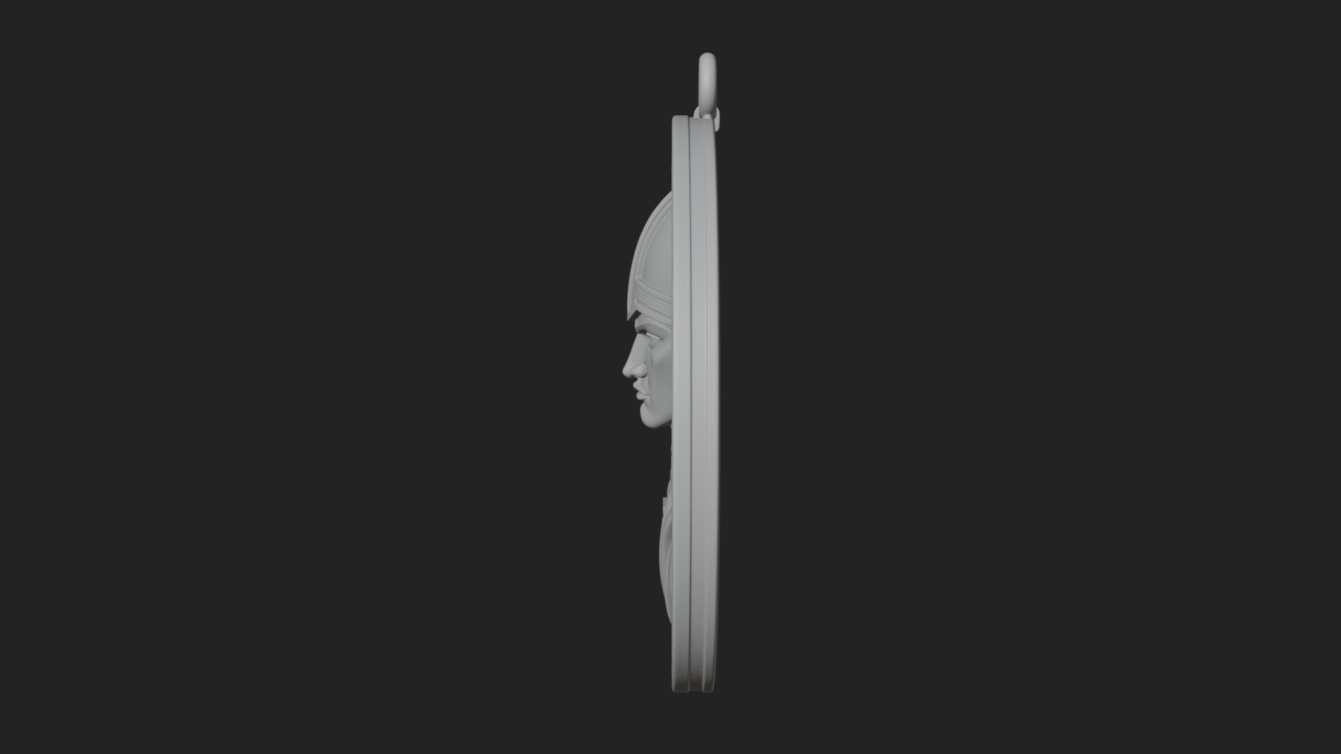 Crusader Knight Oval Plaque Design 2 3D Print Model 3D Model