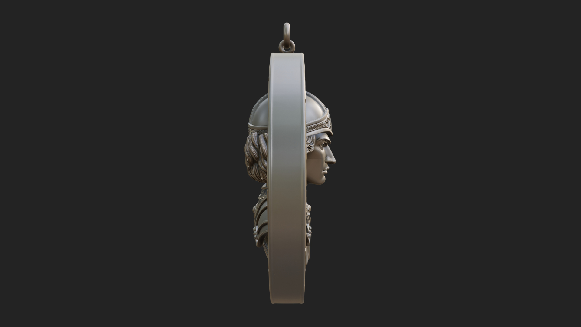 Crusader Knight Oval Plaque Design 3 3D Print Model 3D Model
