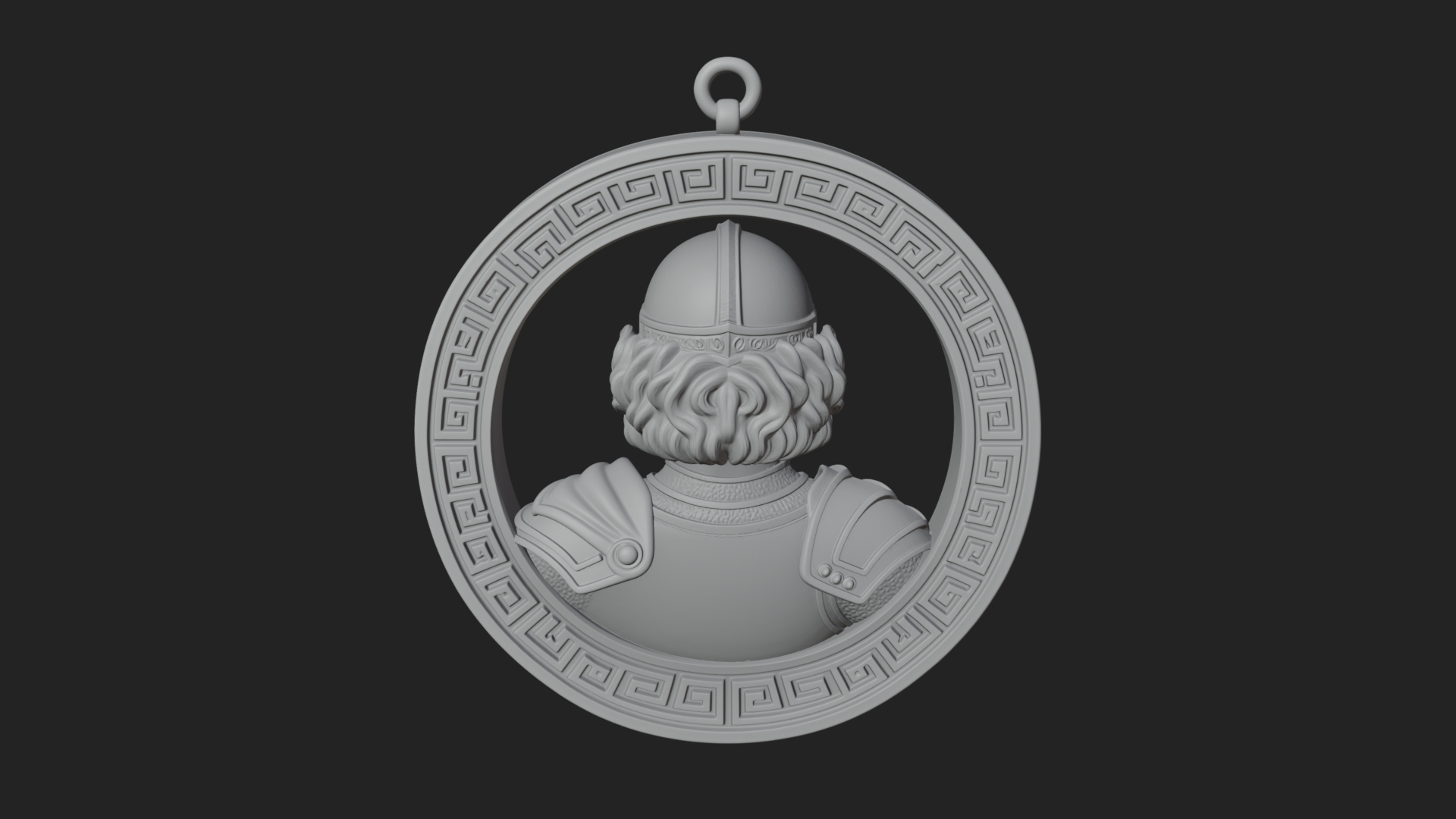 Crusader Knight Oval Plaque Design 3 3D Print Model 3D Model