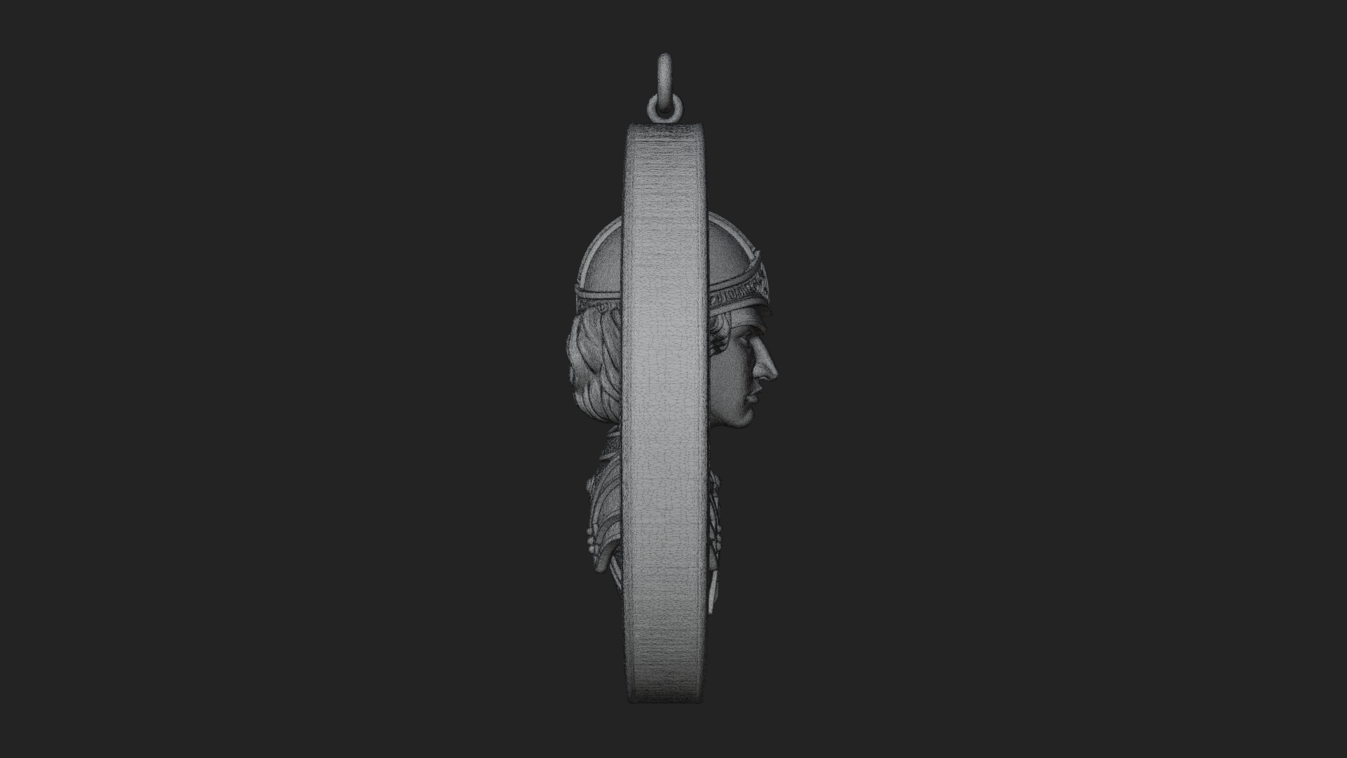 Crusader Knight Oval Plaque Design 3 3D Print Model 3D Model