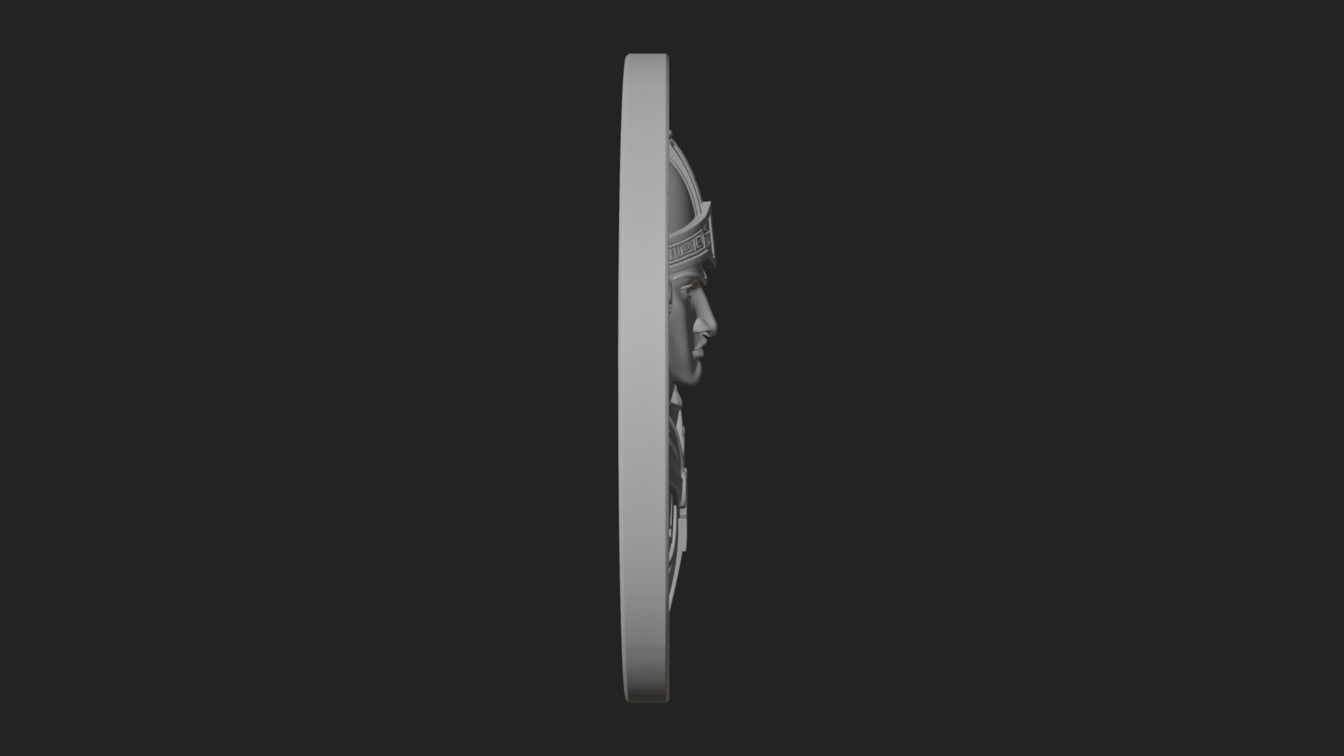 Crusader Knight Oval Plaque Design 4 3D Print Model 3D Model