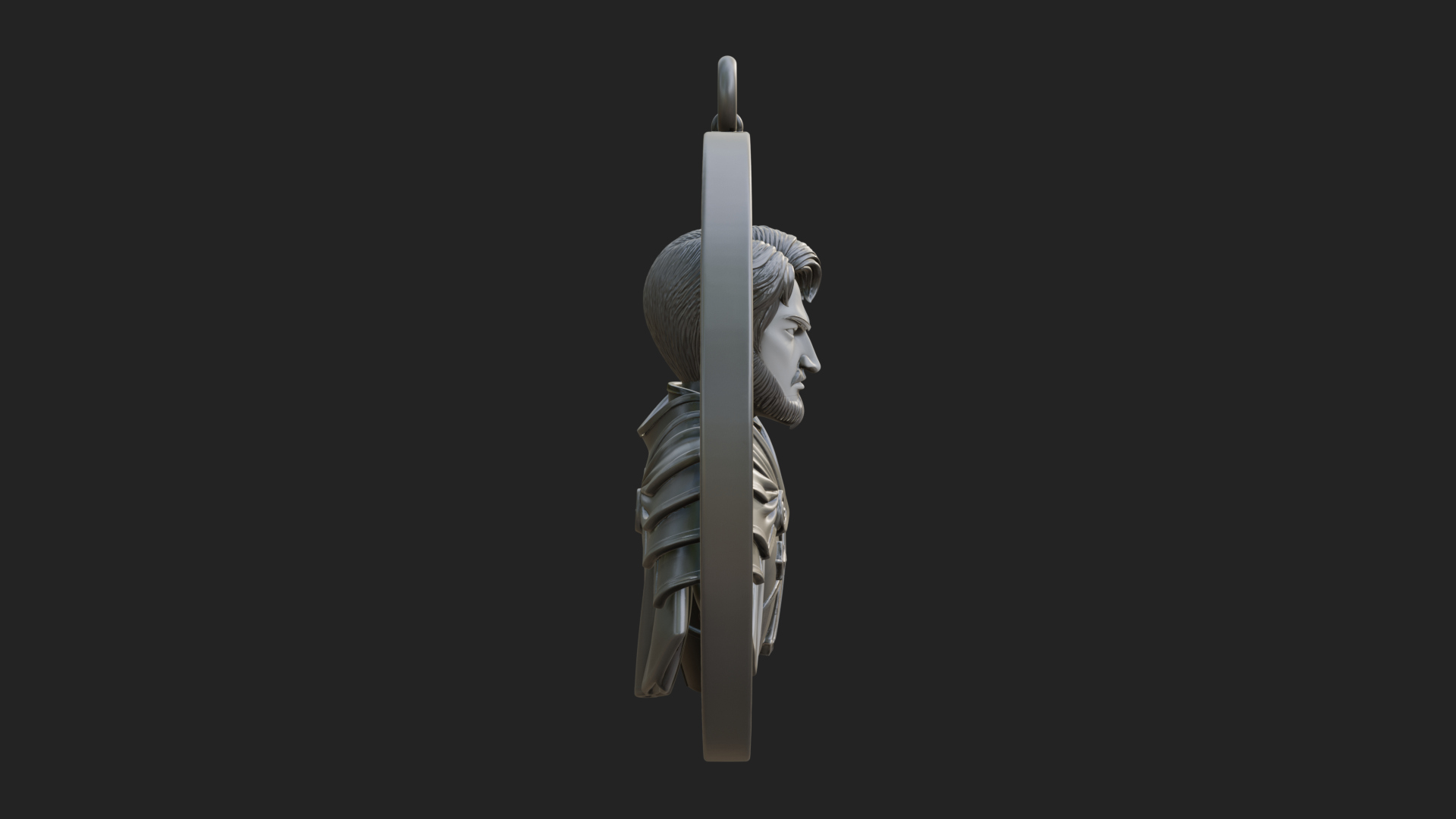 Crusader Knight Oval Plaque Design 5 3D Print Model 3D Model