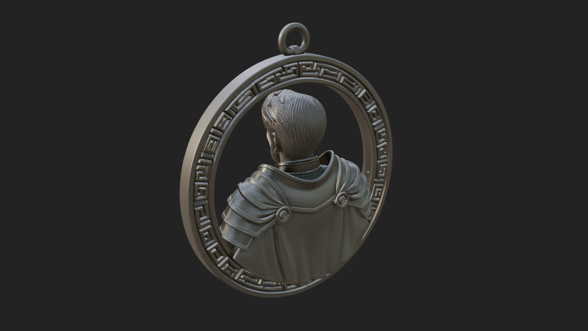Crusader Knight Oval Plaque Design 5 3D Print Model 3D Model
