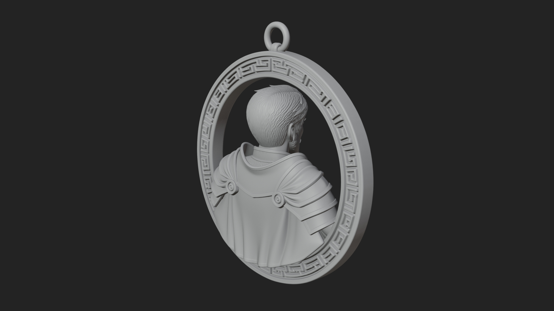 Crusader Knight Oval Plaque Design 5 3D Print Model 3D Model