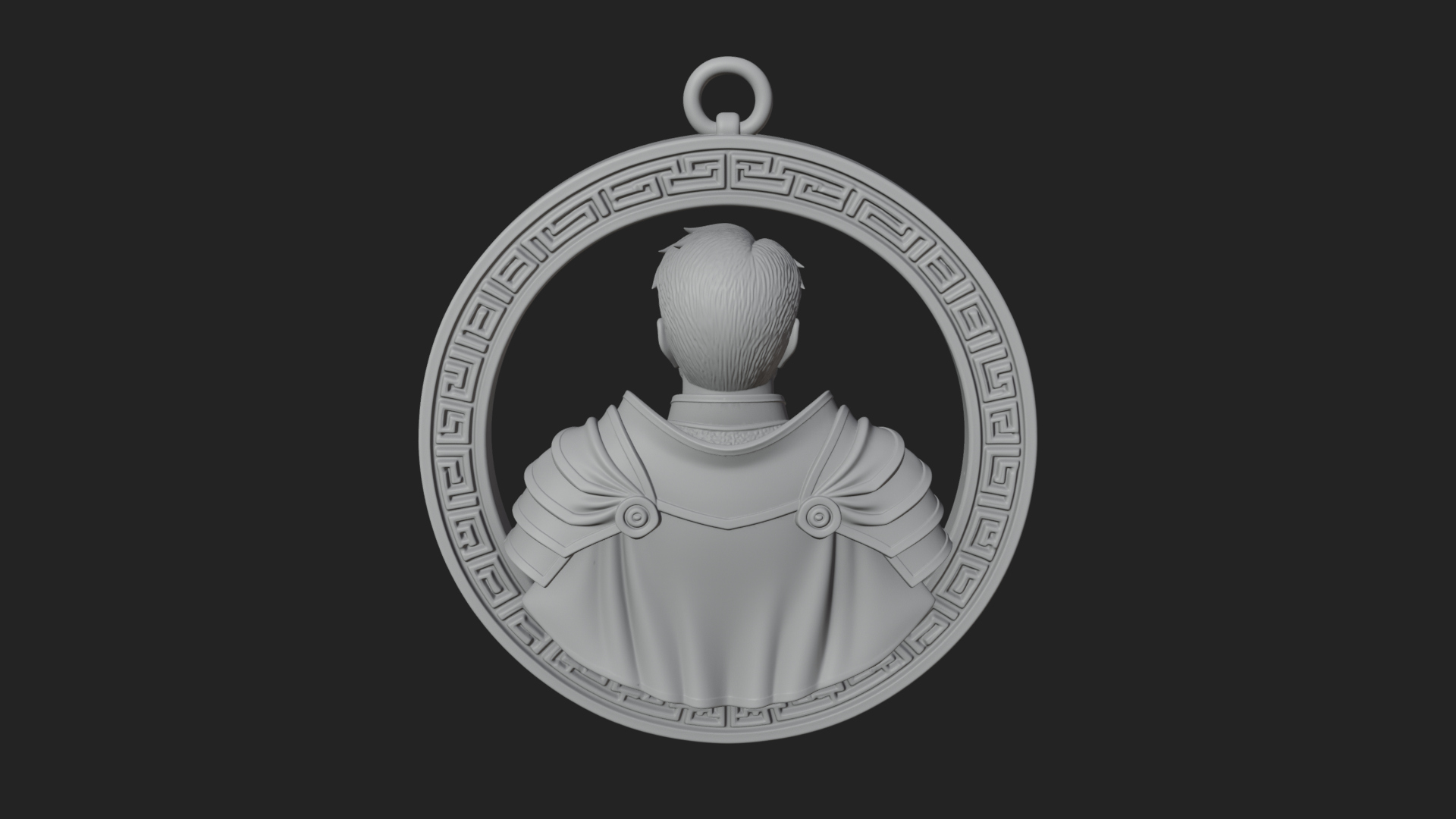 Crusader Knight Oval Plaque Design 5 3D Print Model 3D Model