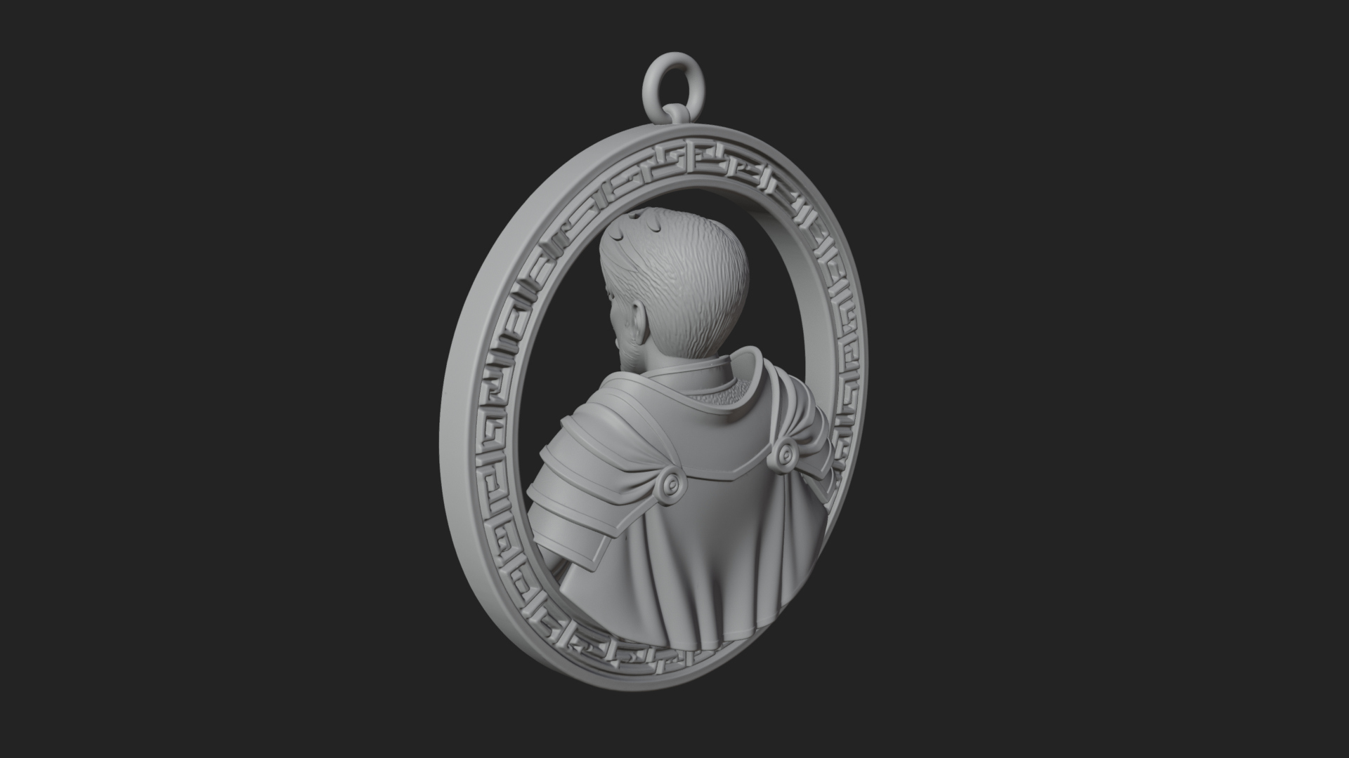 Crusader Knight Oval Plaque Design 5 3D Print Model 3D Model