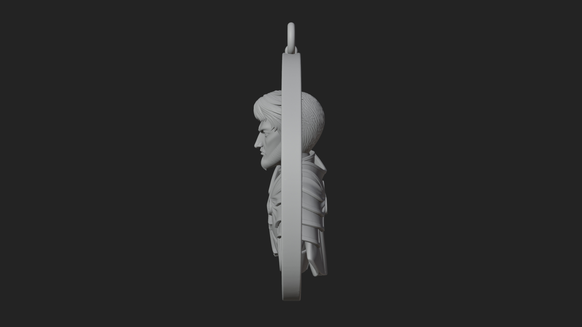 Crusader Knight Oval Plaque Design 5 3D Print Model 3D Model