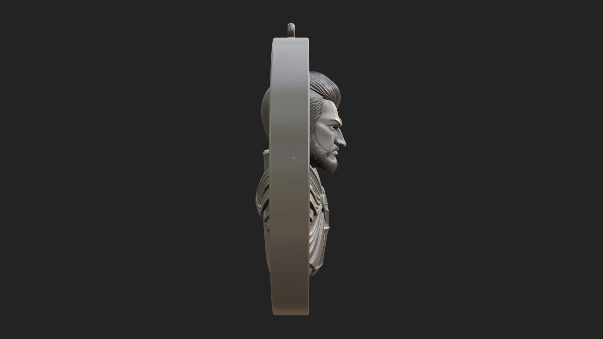 Crusader Knight Oval Plaque Design 6 3D Print Model 3D Model