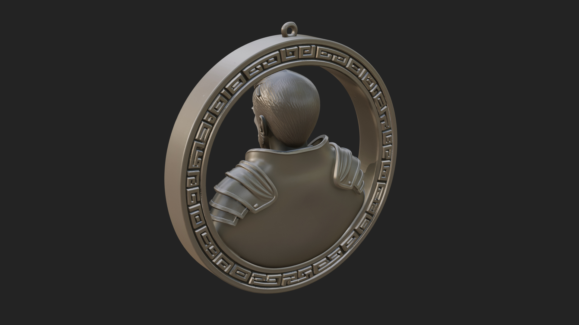 Crusader Knight Oval Plaque Design 6 3D Print Model 3D Model