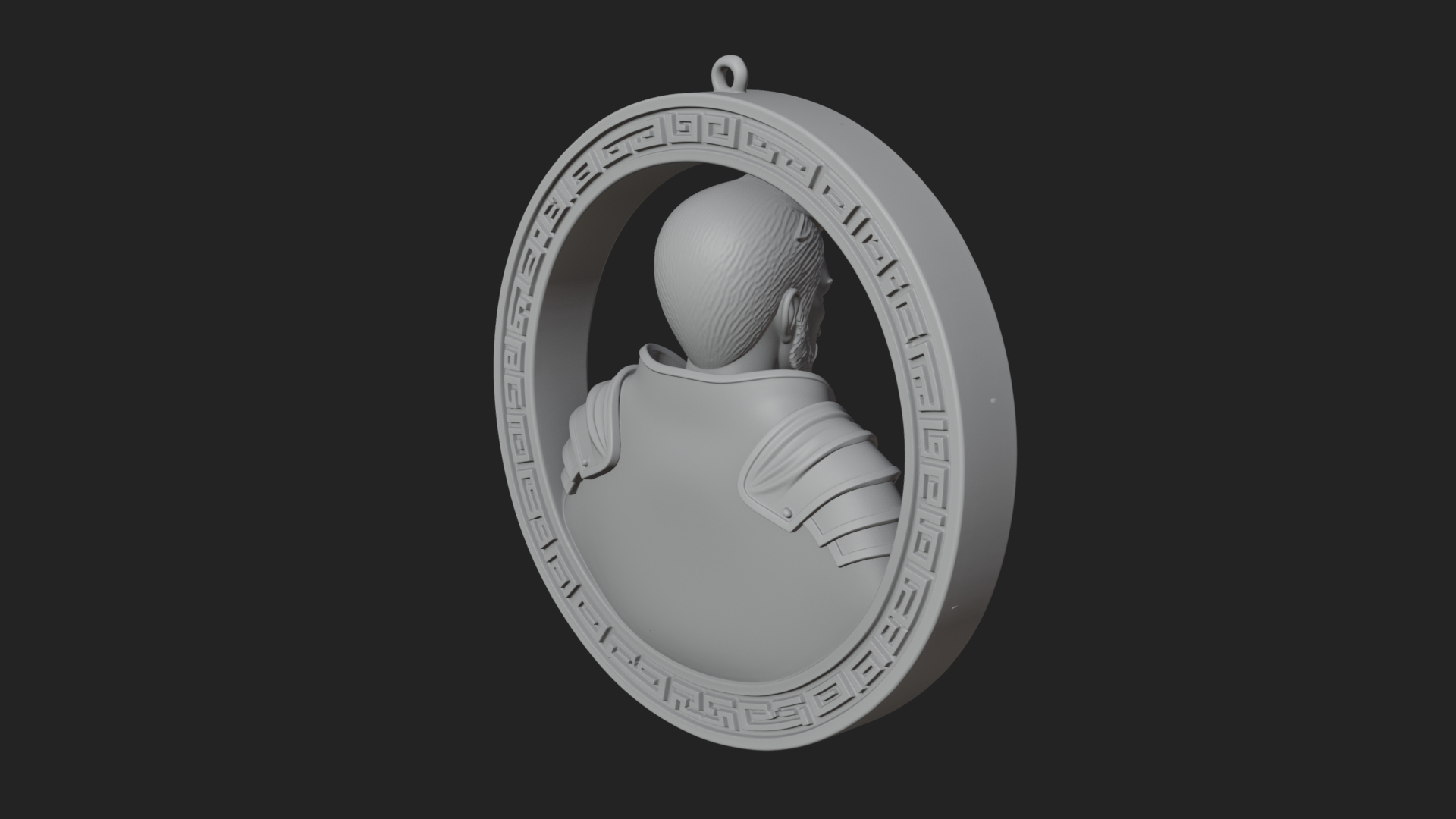 Crusader Knight Oval Plaque Design 6 3D Print Model 3D Model