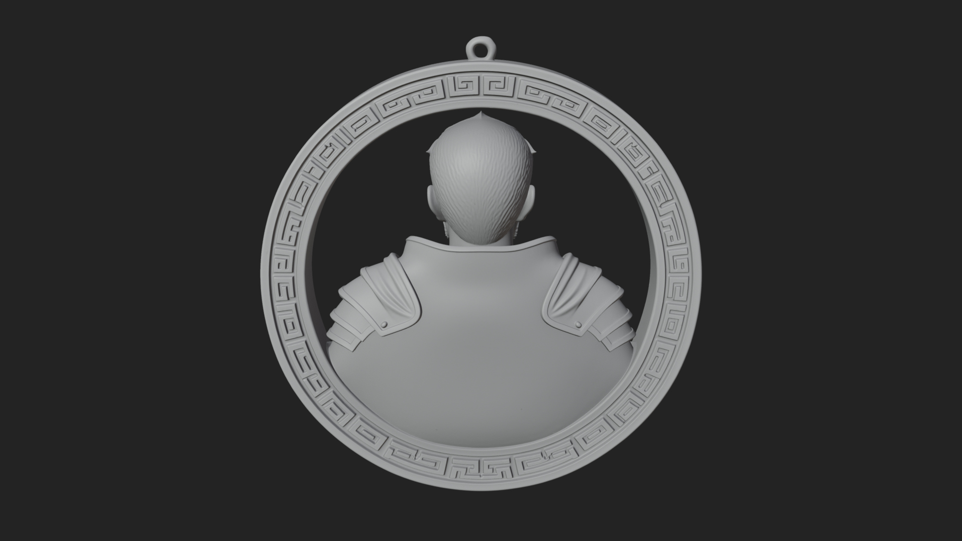 Crusader Knight Oval Plaque Design 6 3D Print Model 3D Model