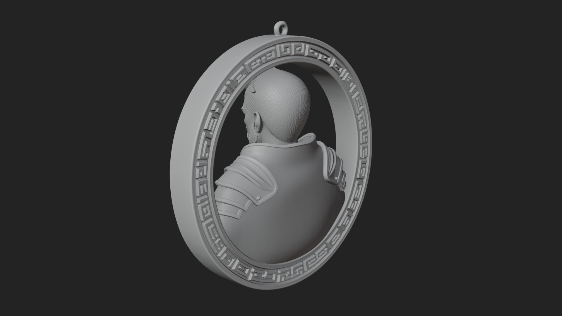 Crusader Knight Oval Plaque Design 6 3D Print Model 3D Model