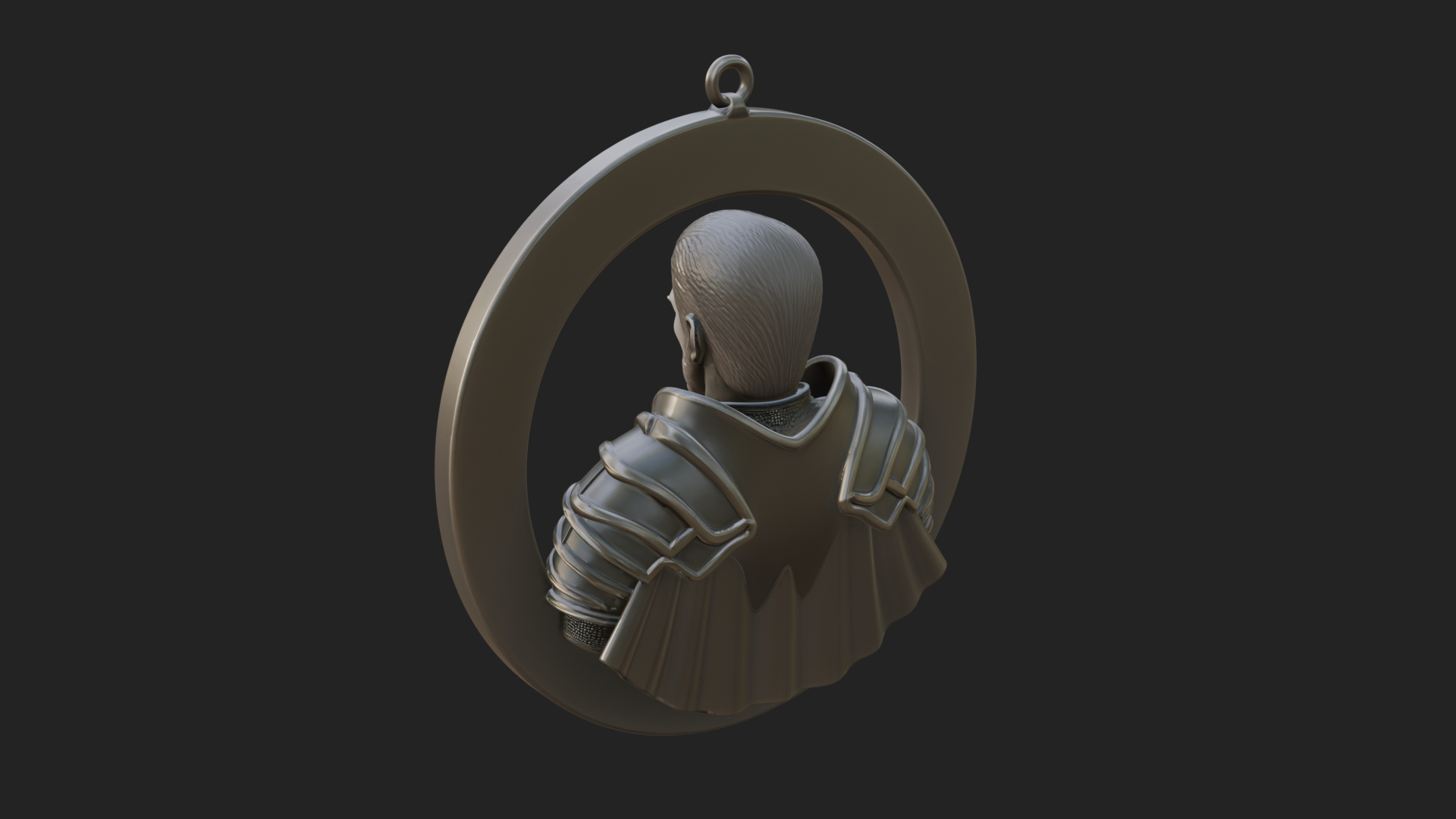 Crusader Knight Oval Plaque Design 8 3D Print Model 3D Model
