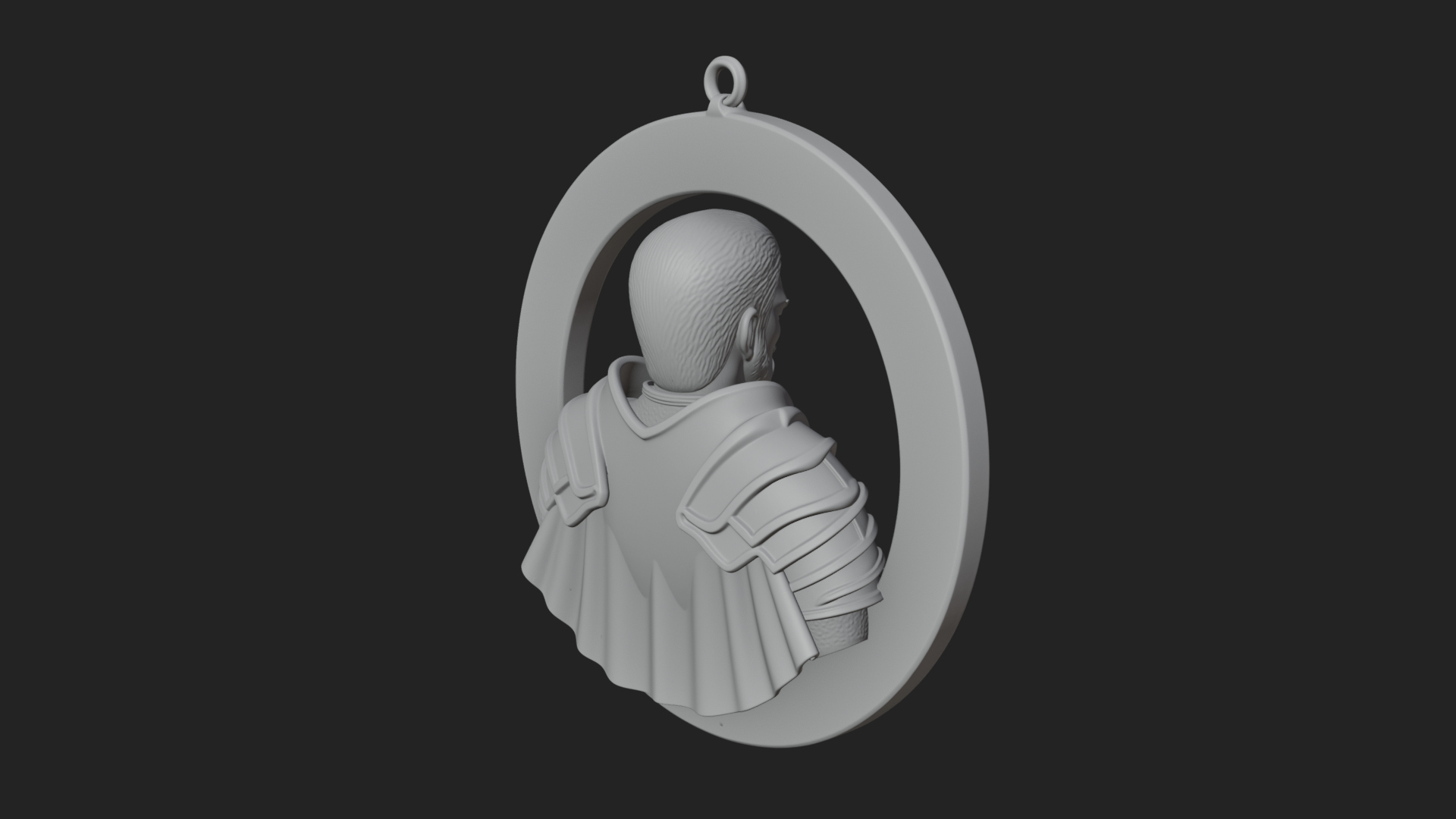 Crusader Knight Oval Plaque Design 8 3D Print Model 3D Model