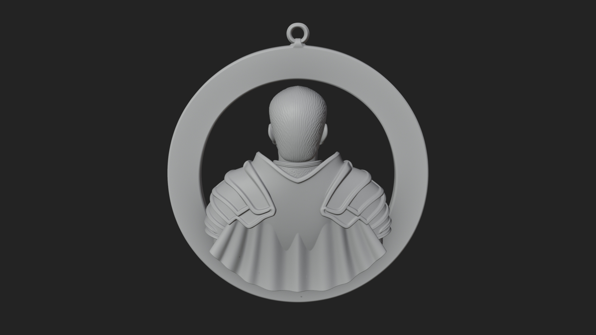 Crusader Knight Oval Plaque Design 8 3D Print Model 3D Model
