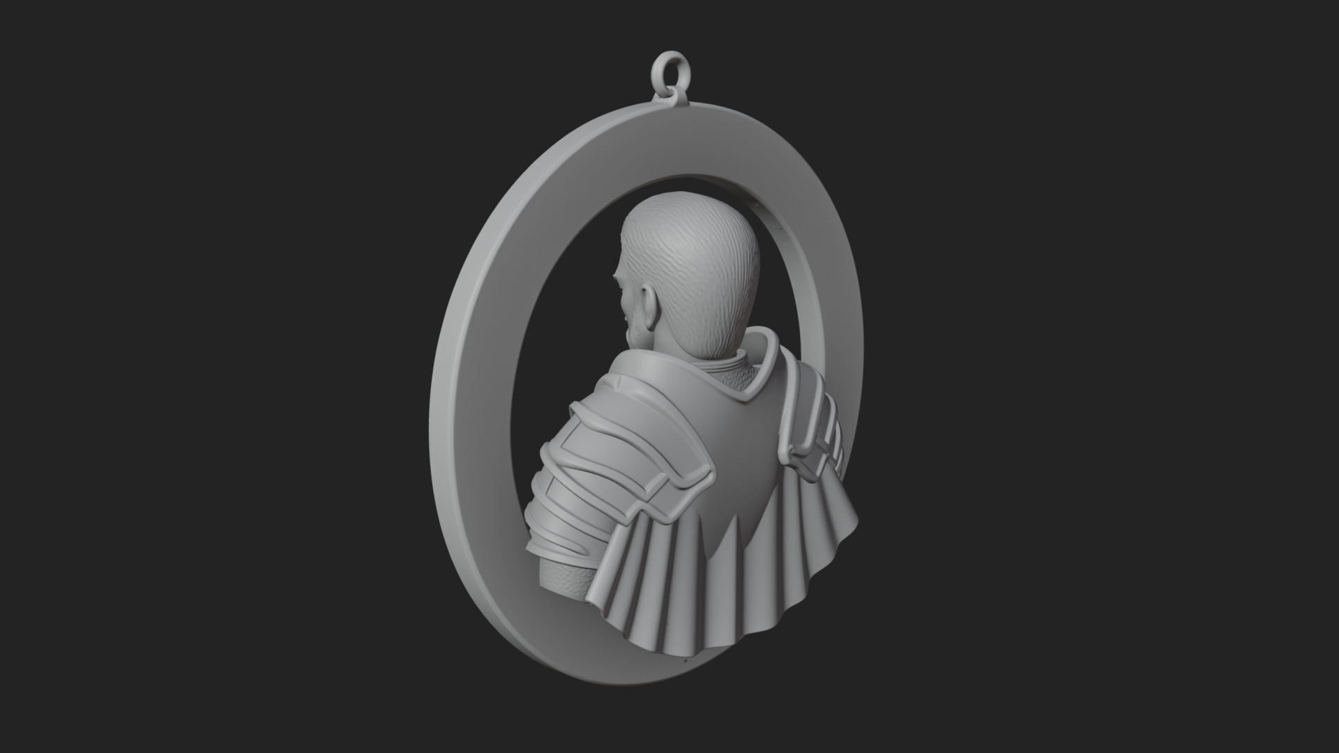Crusader Knight Oval Plaque Design 8 3D Print Model 3D Model