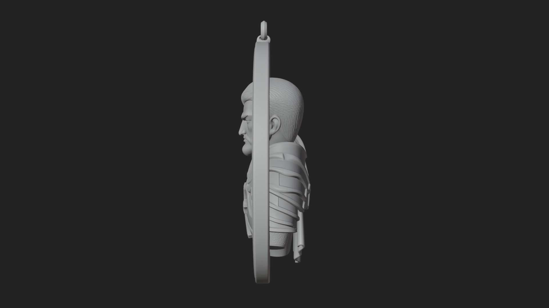 Crusader Knight Oval Plaque Design 8 3D Print Model 3D Model