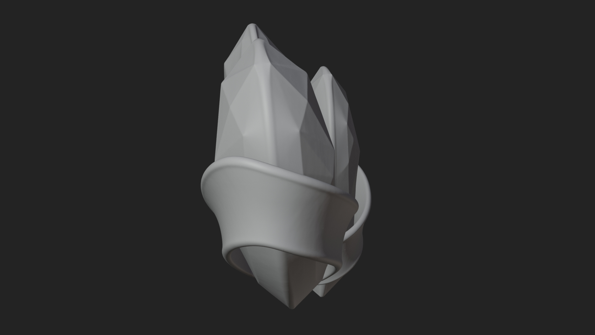 Crystal Heart Gold Band Ornament Design 2 3D Print Model 3D Model