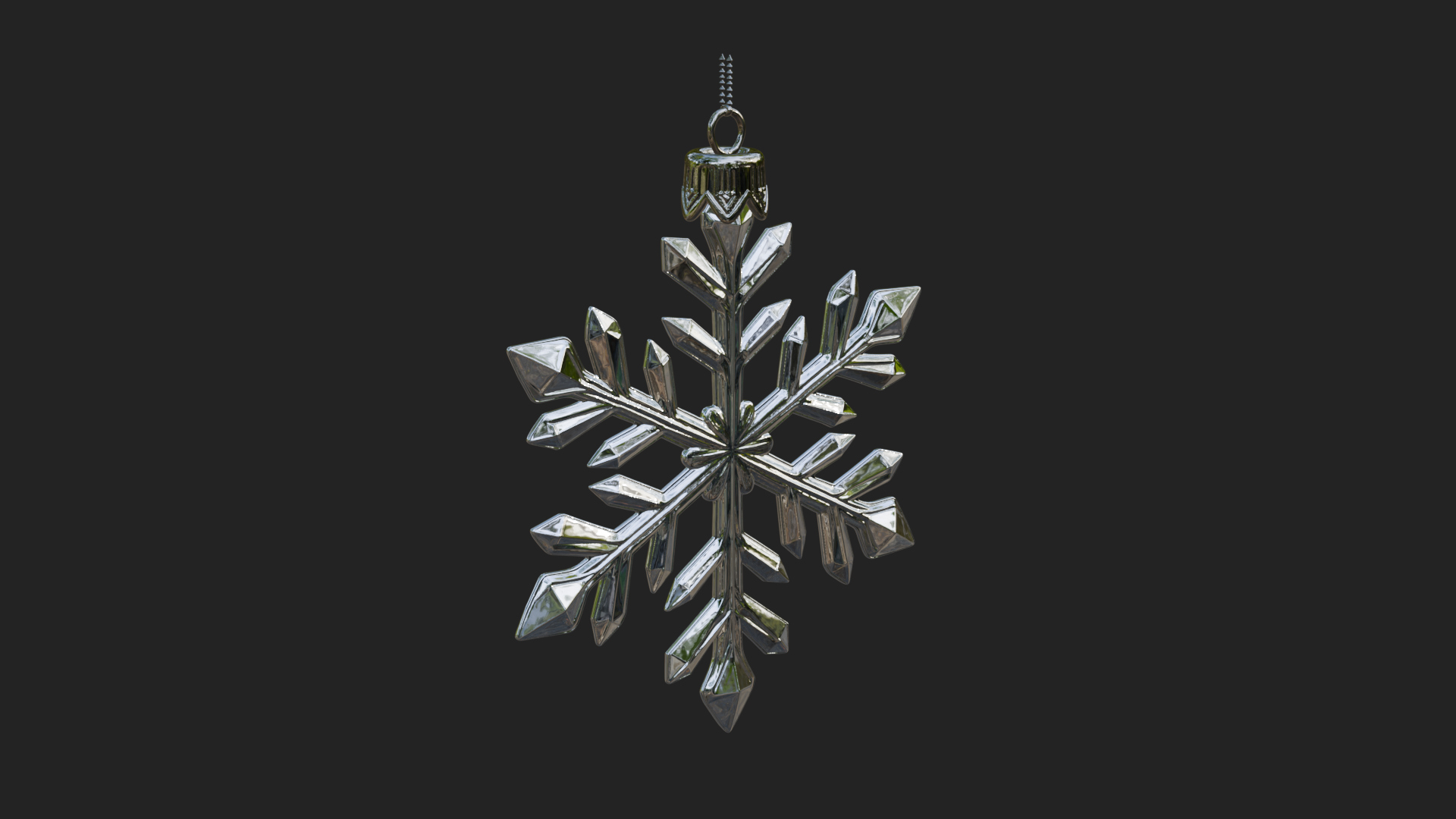 Crystal Snowflake Ornament Design 2 3d Print Model 3D Model