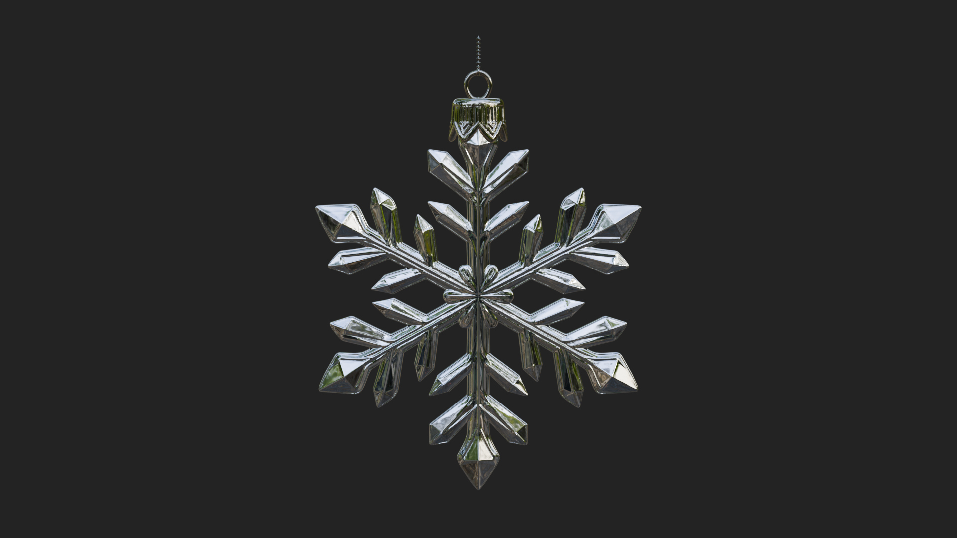 Crystal Snowflake Ornament Design 2 3d Print Model 3D Model