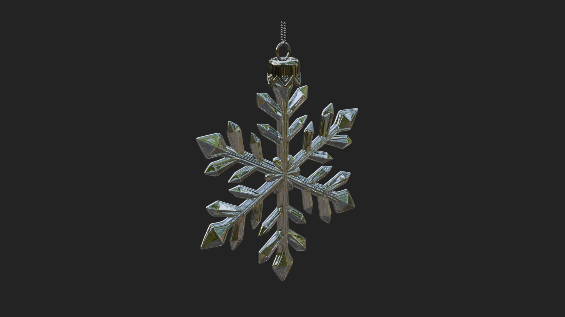 Crystal Snowflake Ornament Design 2 3d Print Model 3D Model