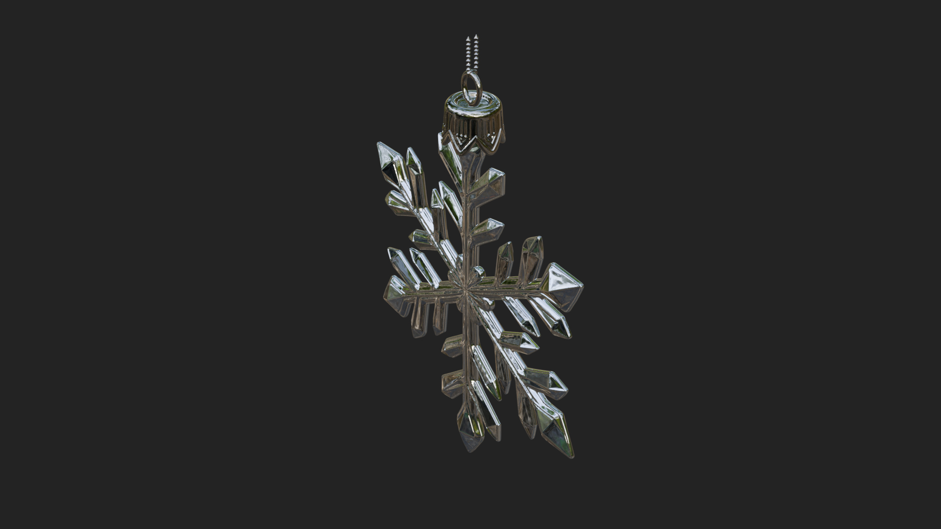 Crystal Snowflake Ornament Design 2 3d Print Model 3D Model