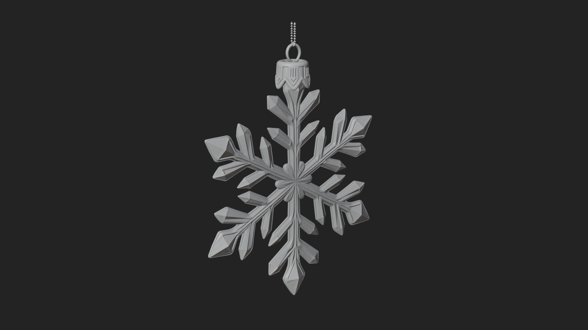 Crystal Snowflake Ornament Design 2 3d Print Model 3D Model