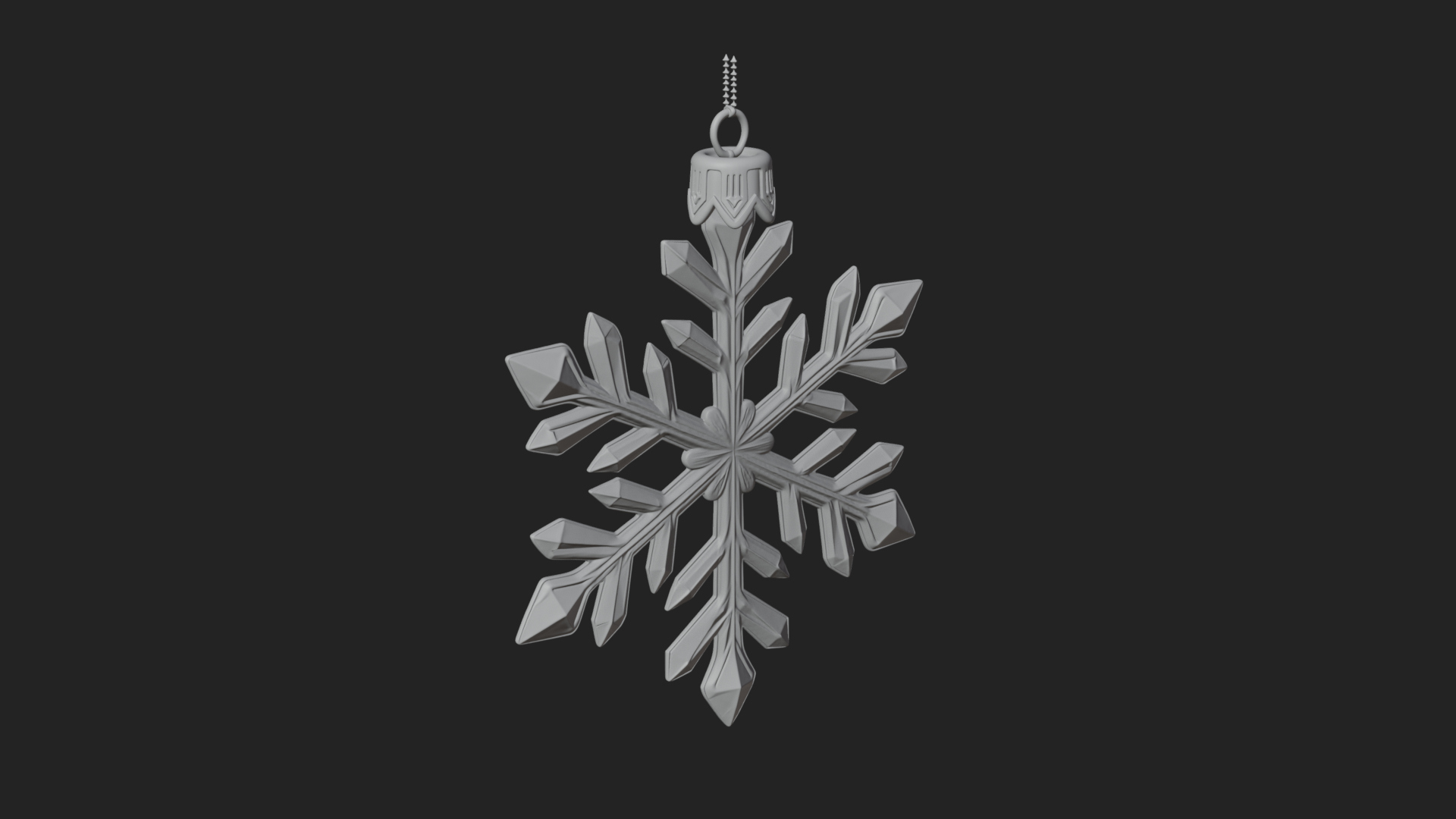 Crystal Snowflake Ornament Design 2 3d Print Model 3D Model