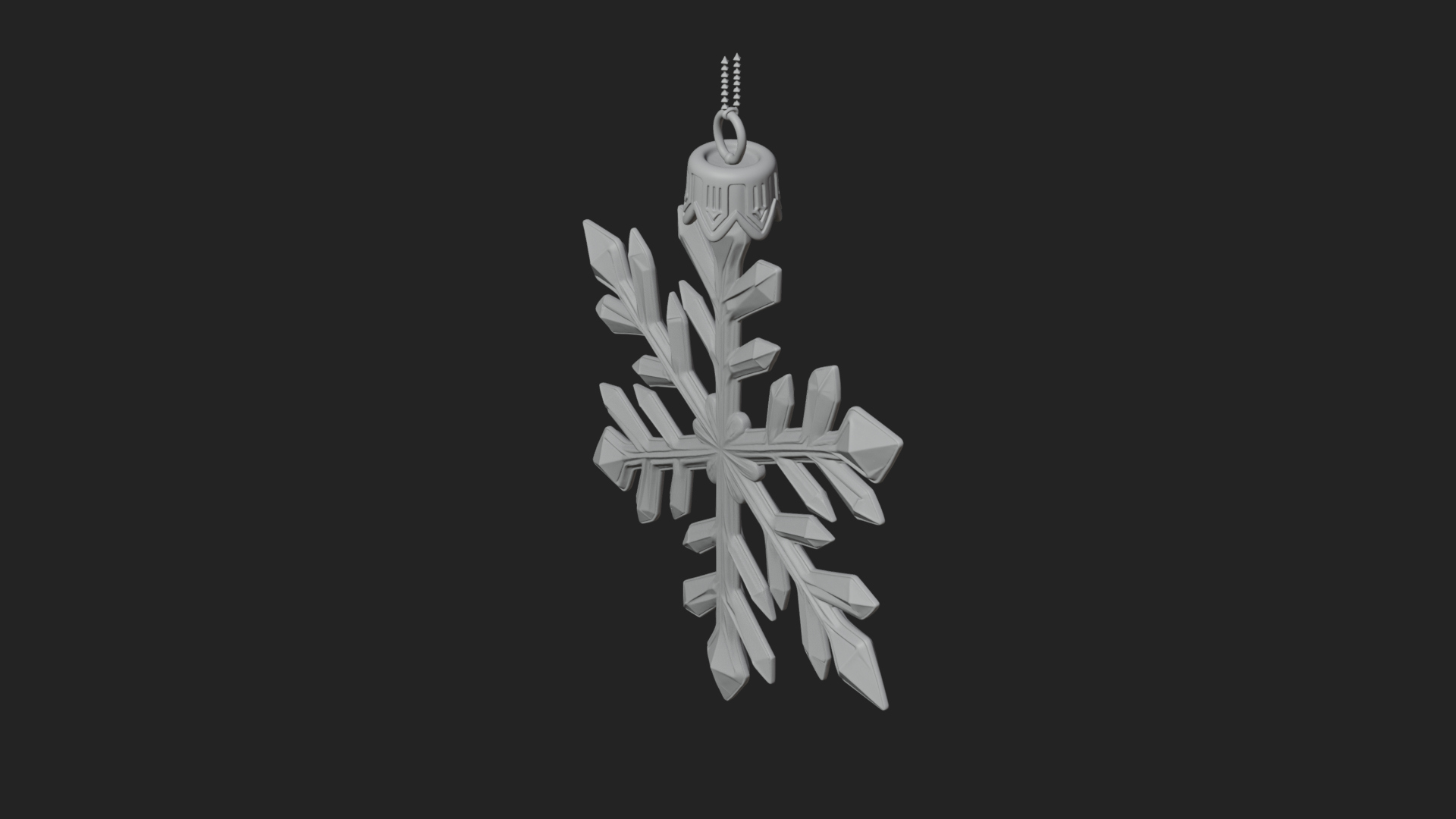 Crystal Snowflake Ornament Design 2 3d Print Model 3D Model