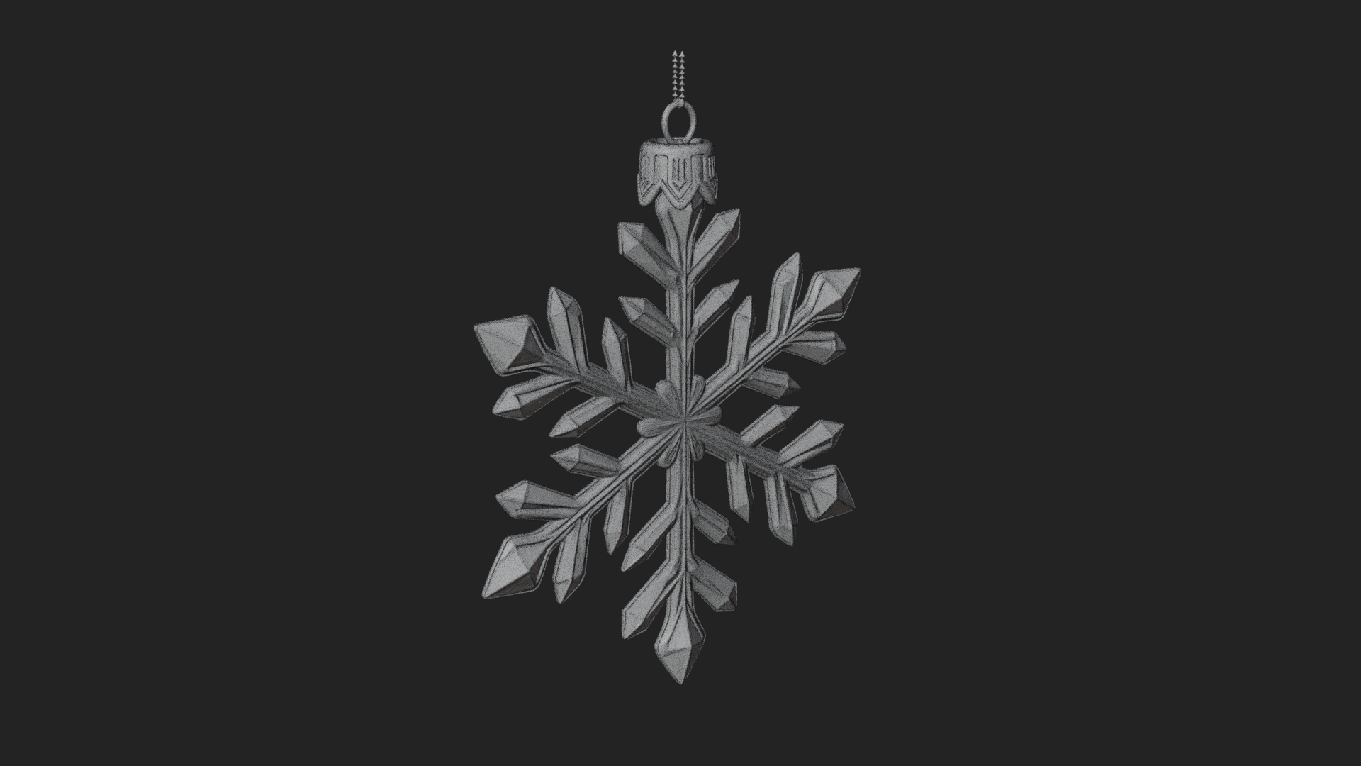 Crystal Snowflake Ornament Design 2 3d Print Model 3D Model