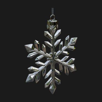Crystal Snowflake Ornament Design 2 3d Print Model