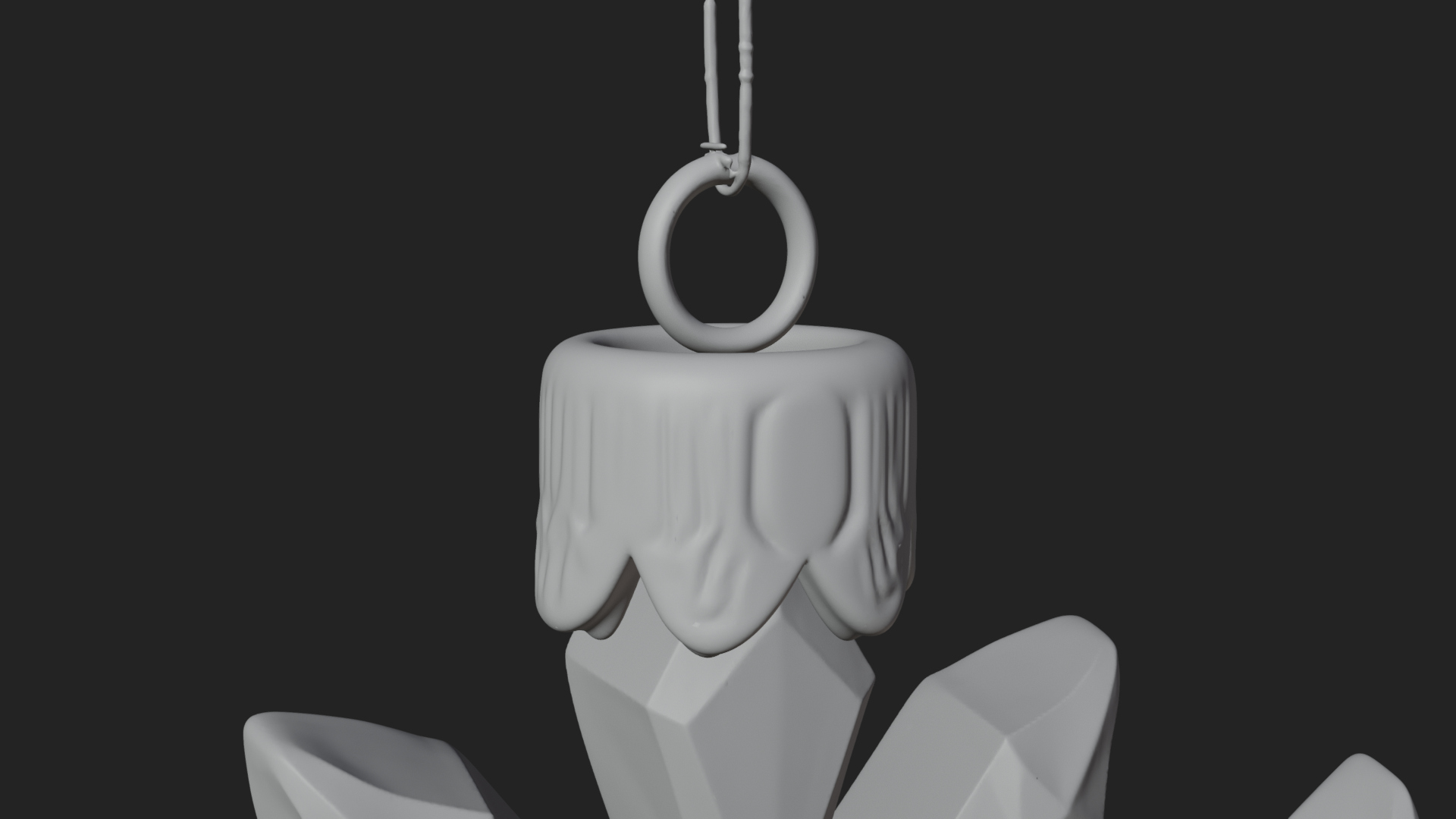 Crystal Snowflake Ornament Design 3 3D Print Model 3D Model